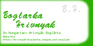 boglarka hrivnyak business card